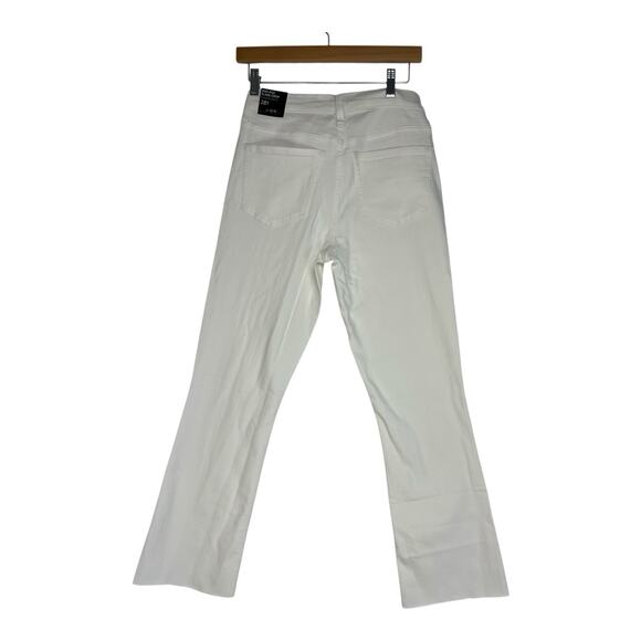 NWT Madewell Mid Rise Flare Crop Jeans Women's Size 28T White Denim - Picture 3 of 11